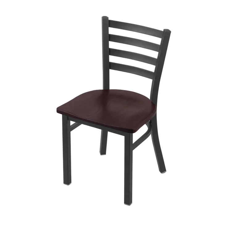 Superior Commercial Grade Metal & Wood Ladder Back Dining Chair