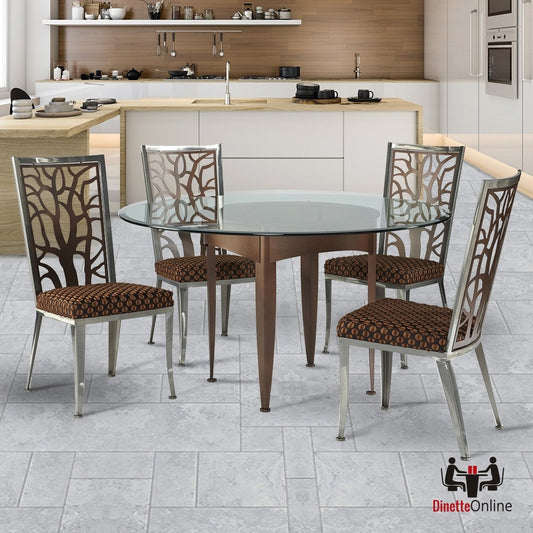 Johnston Casuals Luca Eden & Modurne Glass Top Dining Set