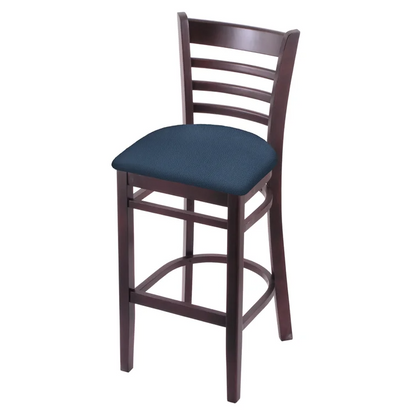 Surprise Commercial Grade Upholstered Ladder Back Counter Stool