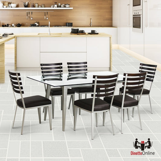 Johnston Casuals Maddox Rectangular Glass Top Dining Set