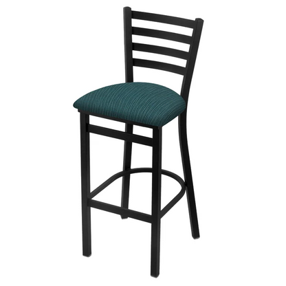 Superior Commercial Grade Stationary Counter Height Ladder Back Upholstered Bar Stool