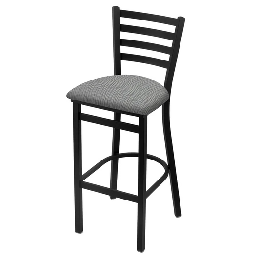 Superior Commercial Grade 30" Stationary Ladder Back Upholstered Bar Stool