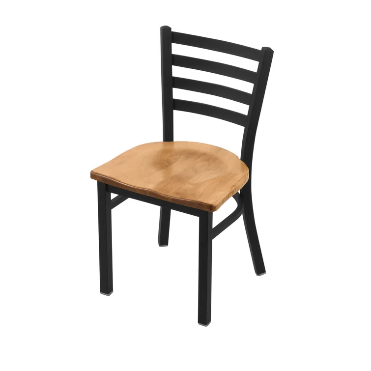 Superior Commercial Grade Metal & Wood Ladder Back Dining Chair