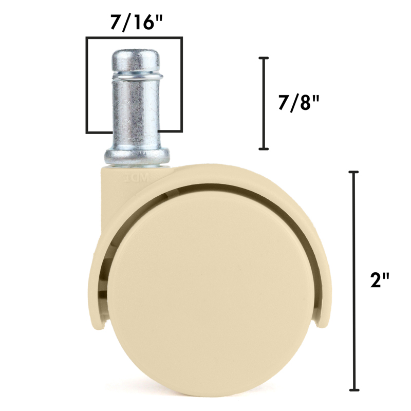 Chromcraft Almond Casters set of 4