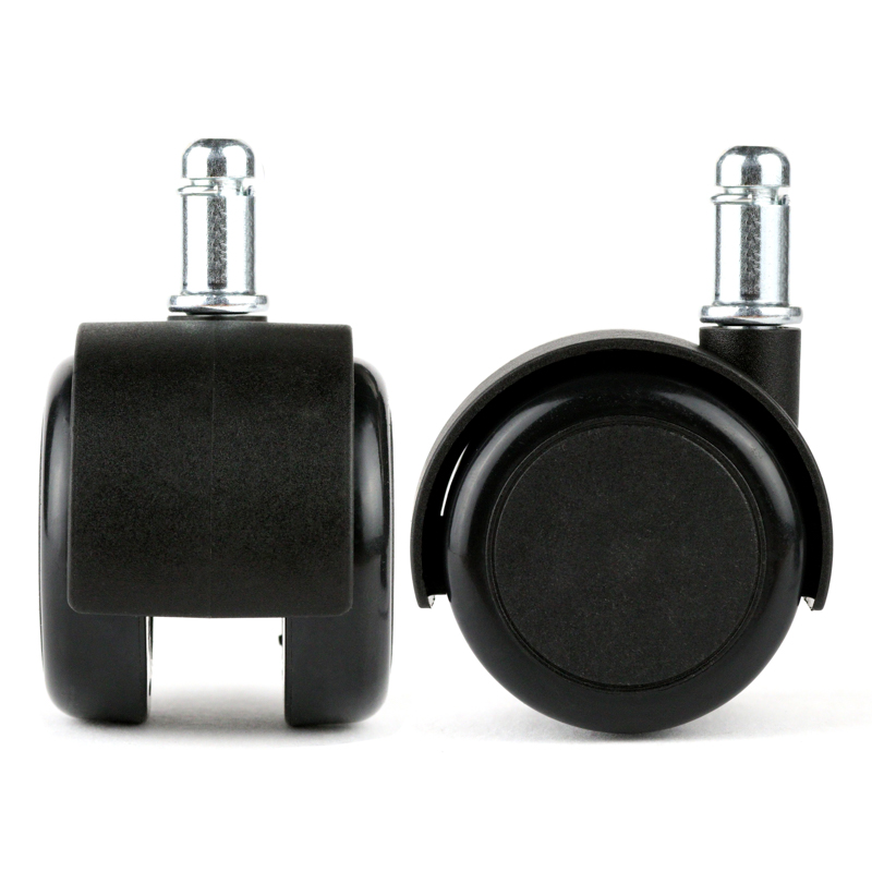Chromcraft Black Soft Tread Casters For All Floors Set of 24