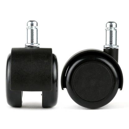 Chromcraft Black Soft Tread Casters For All Floors Set of 24