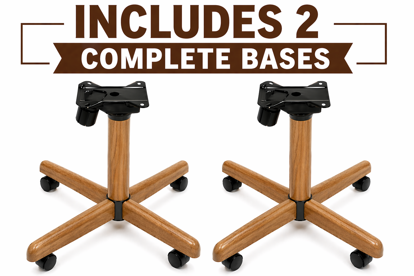 Swivel Tilt Caster Chair Base DP19CH Set of 2