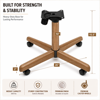 Swivel Tilt Caster Chair Base DP19CH Set of 2