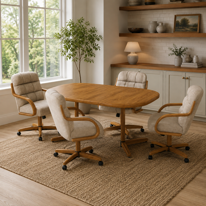 Chromcraft C117-946 and T324-466 5PC Laminate Table Dinette Set
