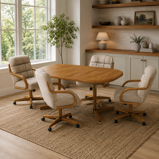Chromcraft C117-946 and T324-466 5PC Laminate Table Dinette Set