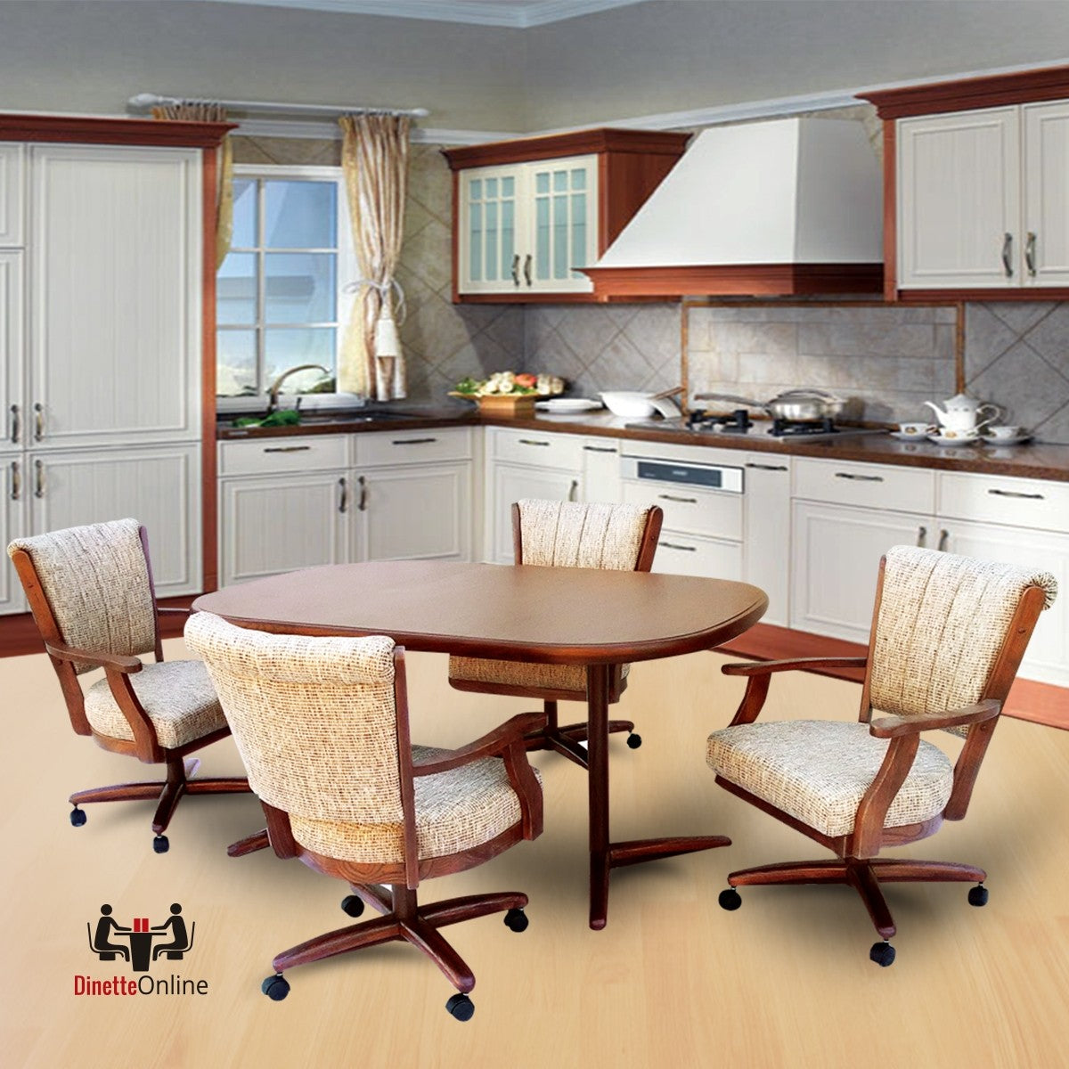 Chromcraft C178-946 and T324-466 Table 5pc Dinette Set