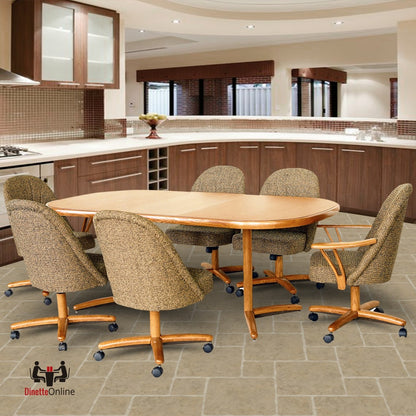 Chromcraft C127/128 and T824-466 7 Piece Laminate Dining Set