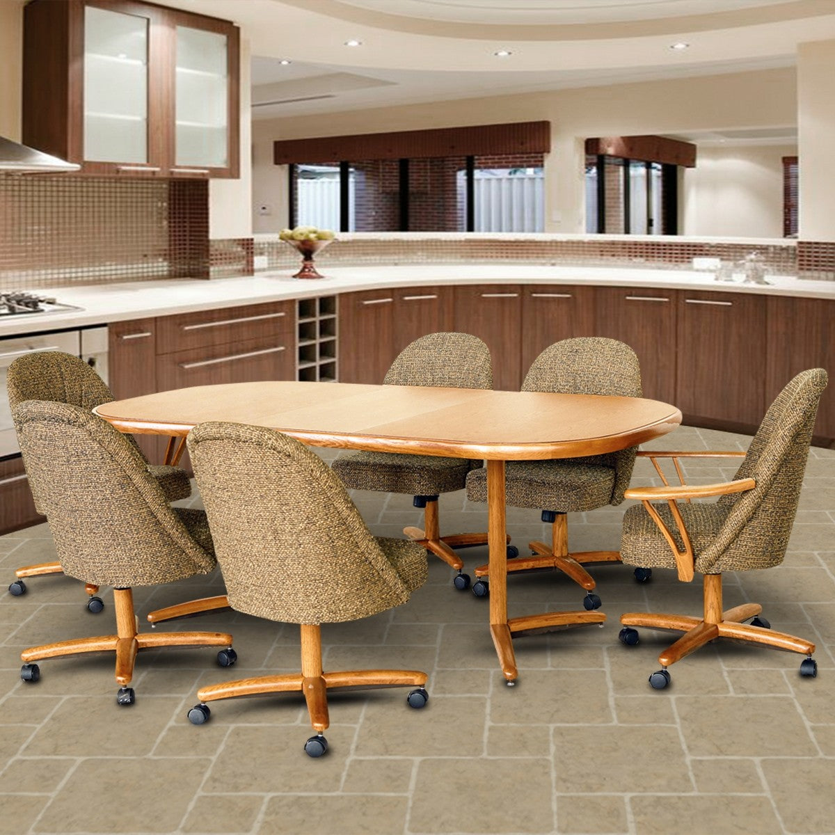 Chromcraft C127/128 and T824-466 7 Piece Laminate Dining Set