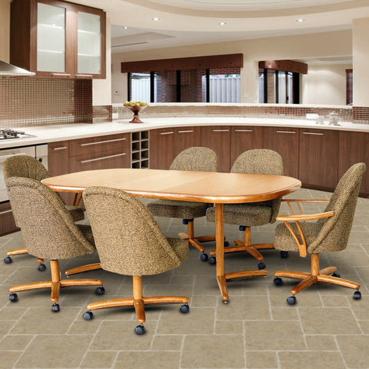 Chromcraft C127/128 and T824-466 7 Piece Laminate Dining Set