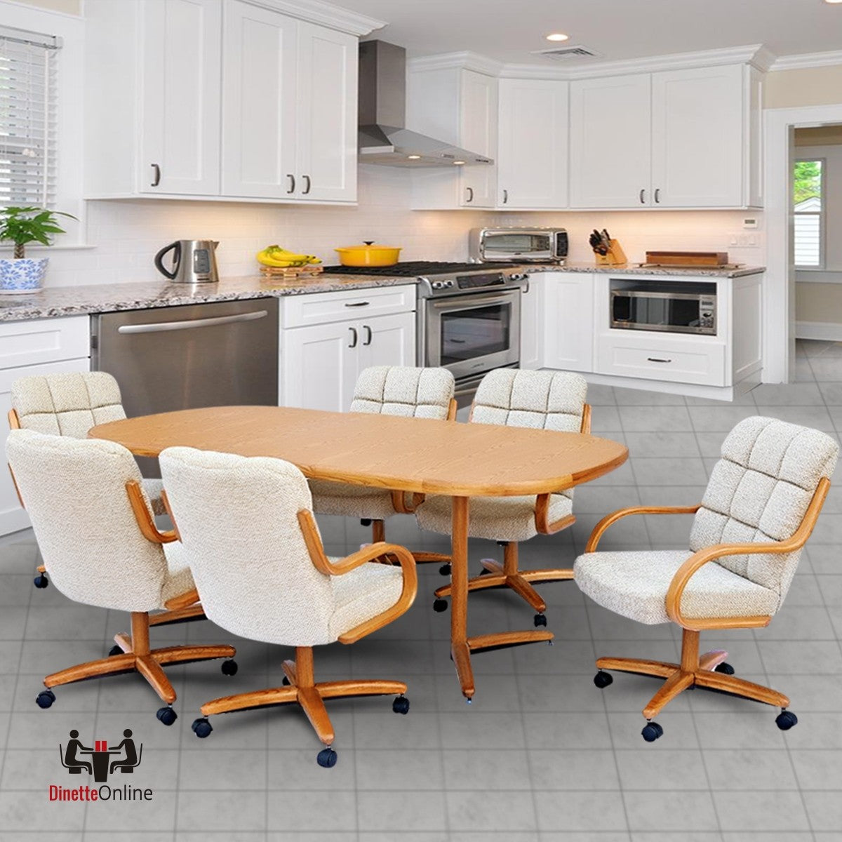 Chromcraft C117-946 and T824-466 7PC Laminate Table Dinette Set