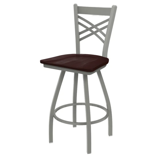 Scottsdale Commercial Grade 30" Metal & Wood Swivel Bar Stool