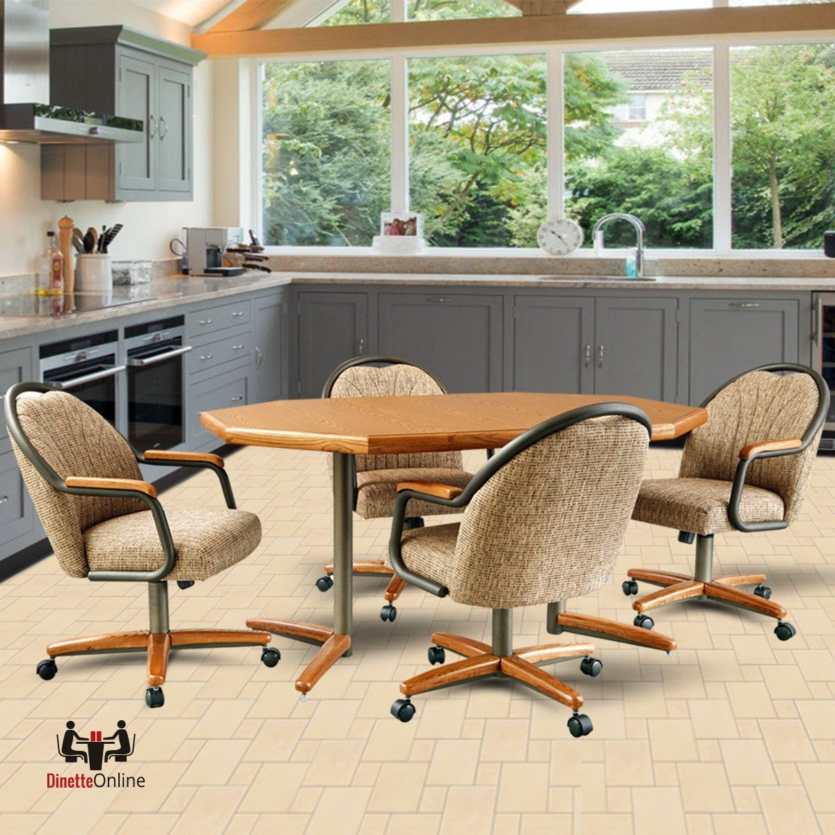 Chromcraft C188-945 and T154-465 Laminate Table Dinette Set