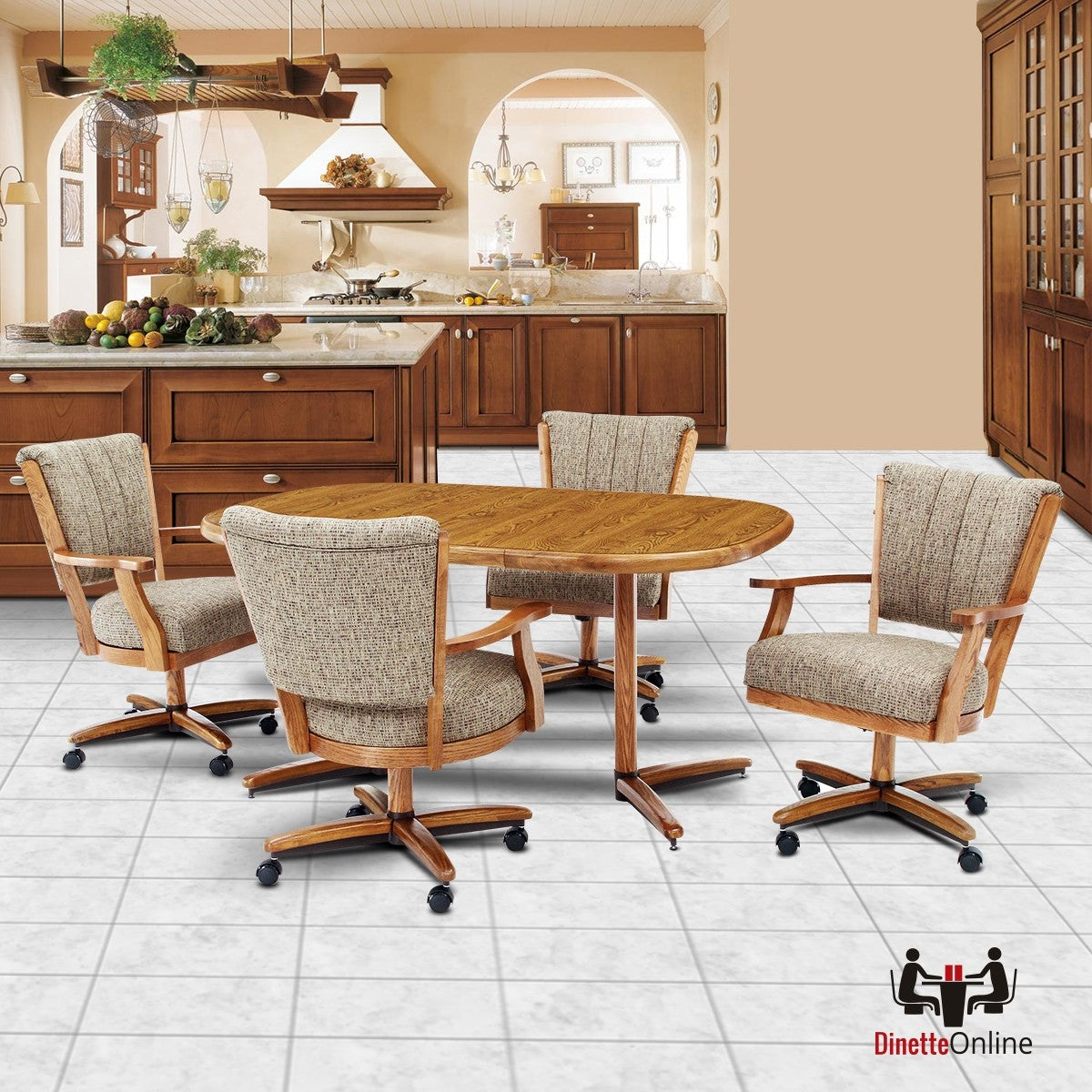 Chromcraft C178-946 and T324-466 Table 5pc Dinette Set