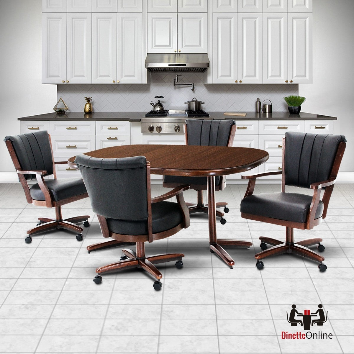 Chromcraft C178-946 and T324-466 Table 5pc Dinette Set