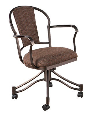 Callee Charleston Upholstered Back Swivel Tilt Caster Dining Arm Chair