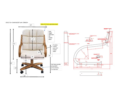 Chromcraft C117-946 and T824-466 7PC Laminate Table Dinette Set