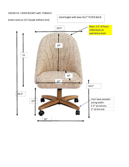 Chromcraft C128-946 Swivel Tilt Caster Chairs