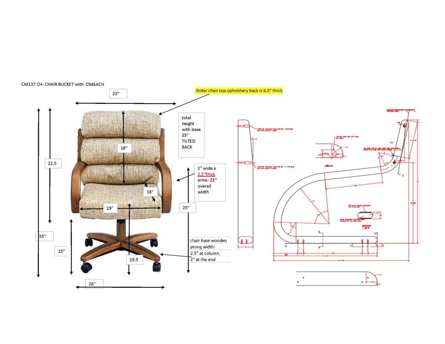Chromcraft C137-946  Swivel Tilt Caster Chairs