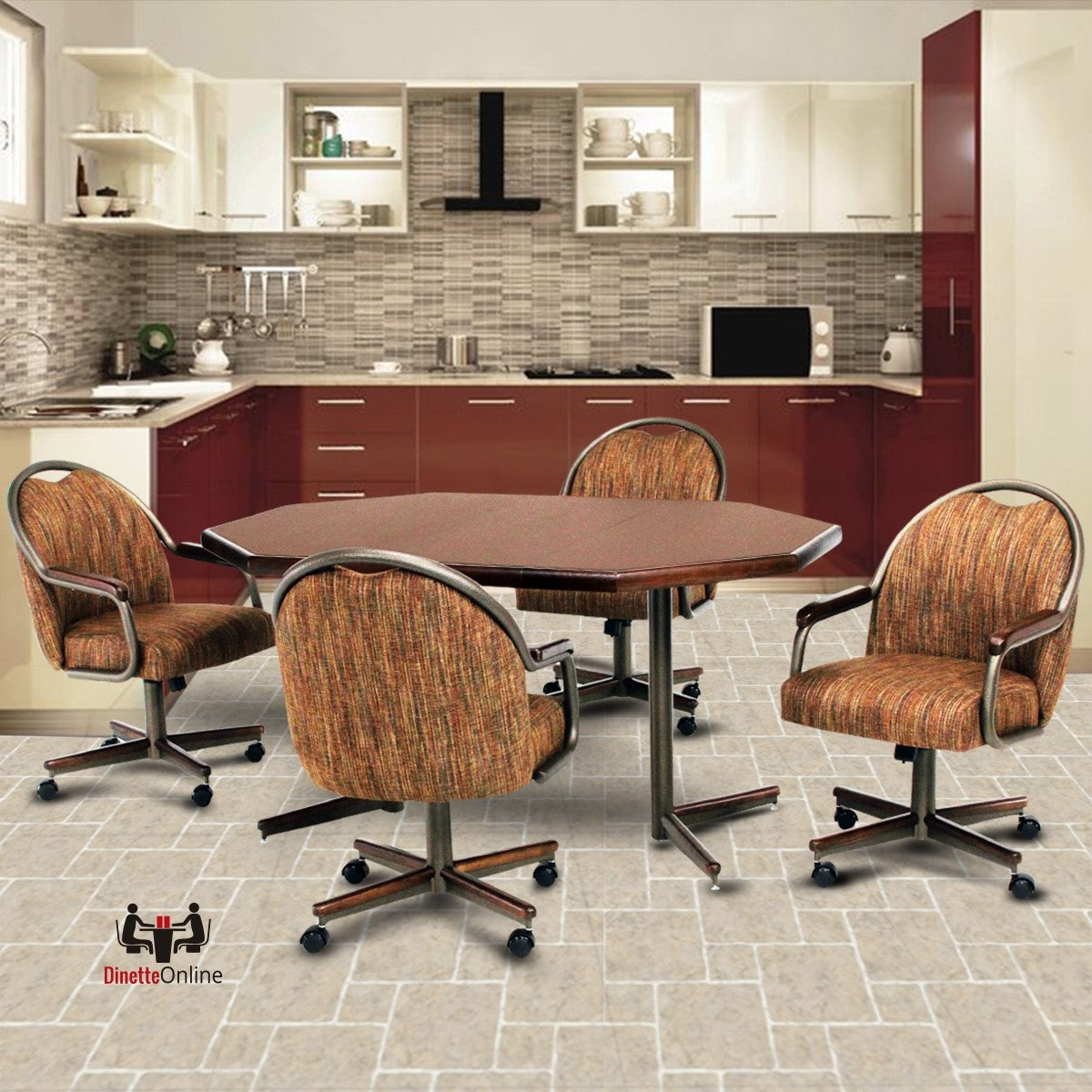 Chromcraft C188-845 and T154-365 Laminate Table Dinette Set