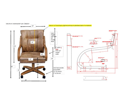Chromcraft C179-946 Swivel Tilt Caster Chairs