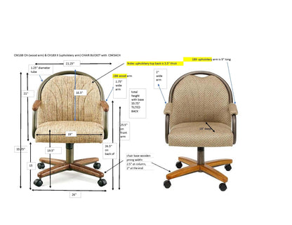 Chromcraft C189-945 Swivel Tilt Caster Chairs