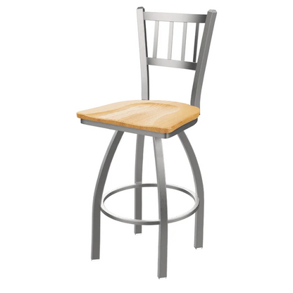 Phoenix Commercial Grade Metal & Wood Swivel 30" Bar Stool