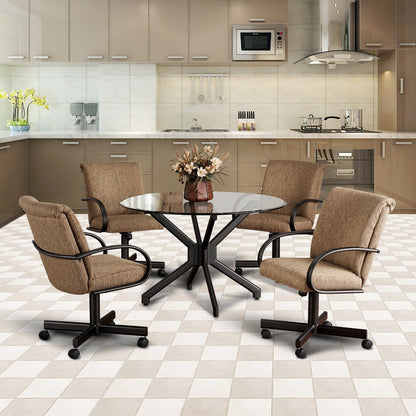 Callee Durant Swivel Tilt Glass Top Dining Set