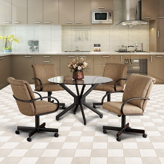 Callee Durant Swivel Tilt Glass Top Dining Set