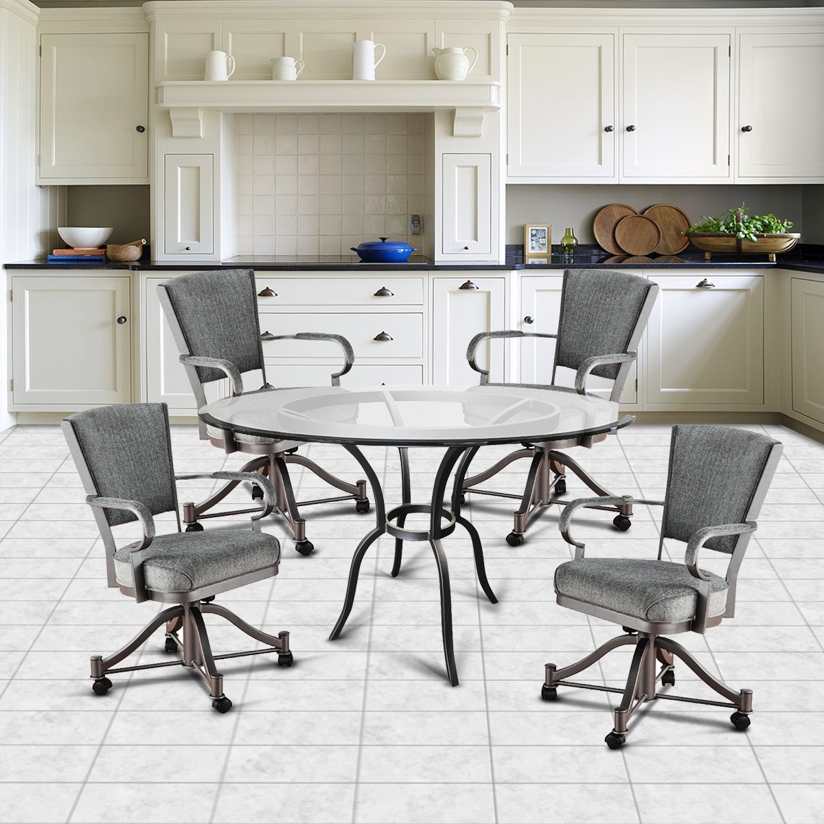 Callee Laguna Swivel Tilt Caster Dining Set