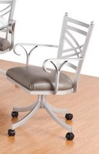 Callee Rochester Swivel Tilt Caster Arm Dining Chair