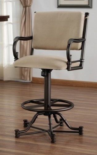 Tempo Like Bullseye 30" Burnet Swivel Tilt Wide Body Bar Stool with Arms by Callee