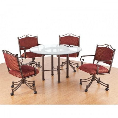 Callee Seattle Swivel Tilt Caster Glass Top Dinette Set