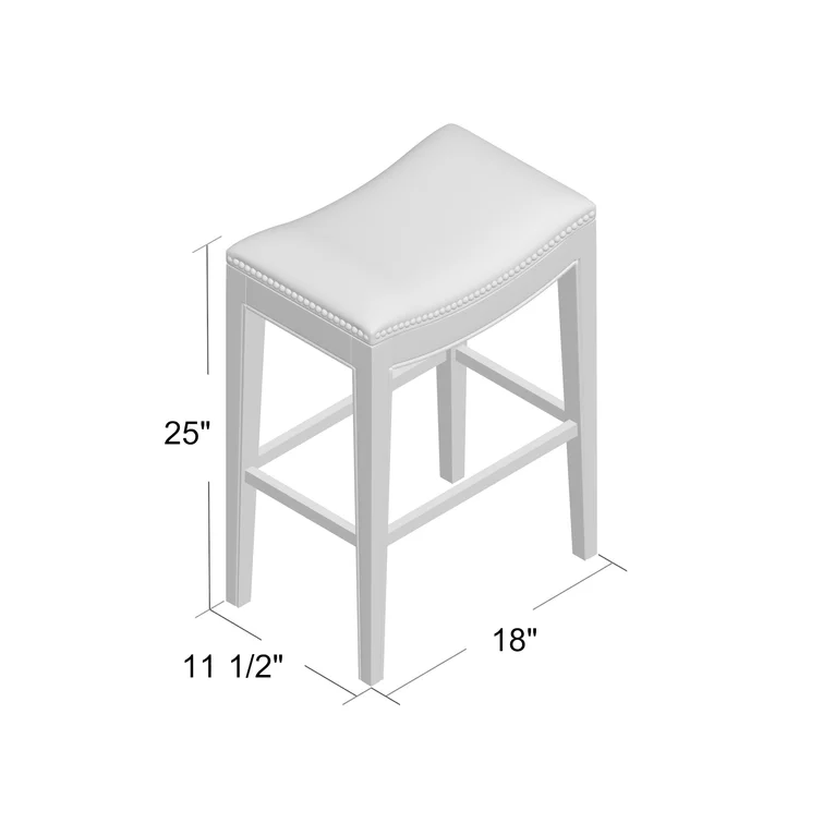 Thatcher Commercial Grade Wood Backless 30" Saddle Bar Stool