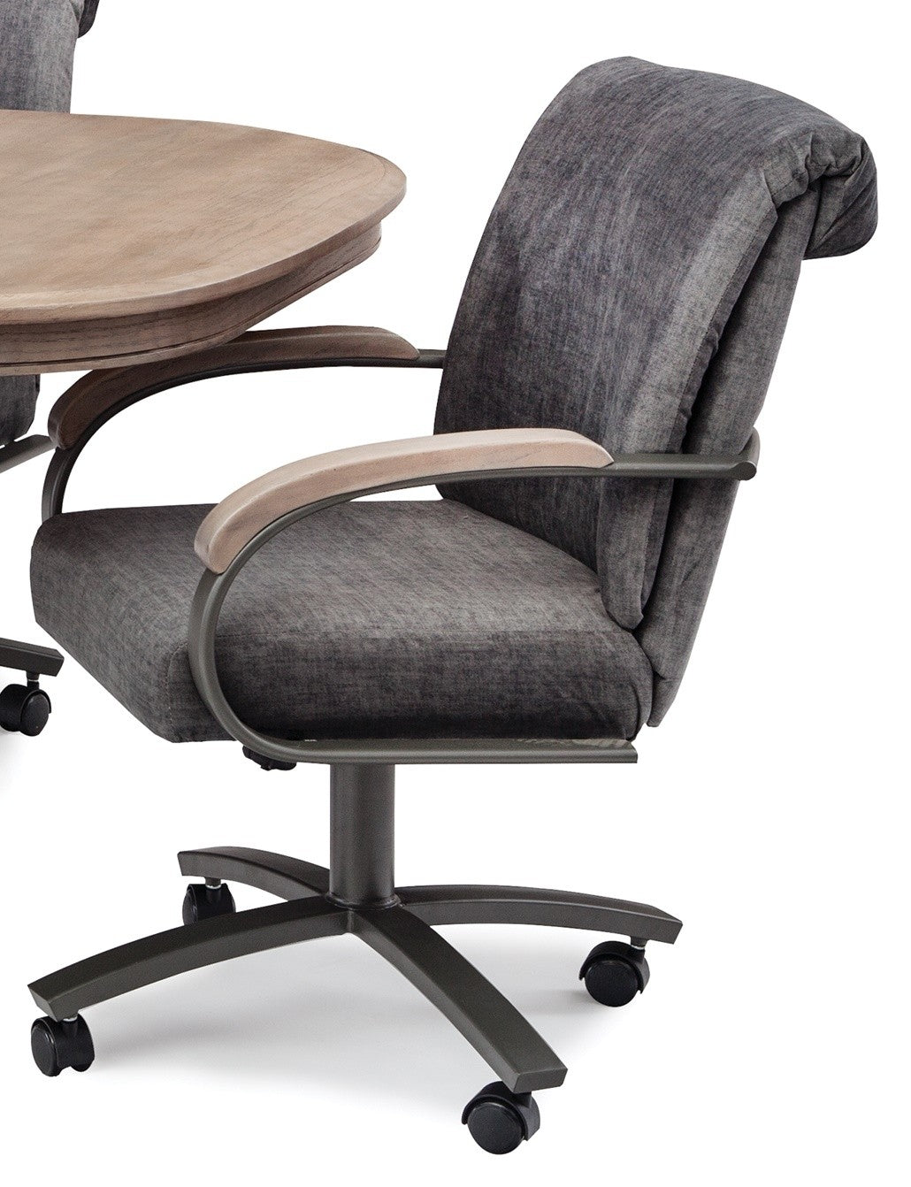 Chromcraft Metalcraft MM602 G&D Swivel Tilt Caster Arm Chair