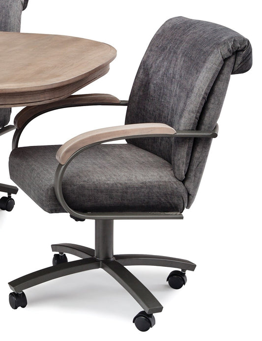 Chromcraft Metalcraft MM602 G&D Swivel Tilt Caster Arm Chair