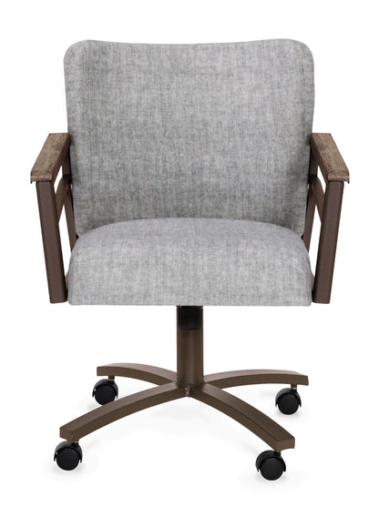 Chromcraft Metalcraft MM604 O&S Swivel Caster Barrel Back Chair