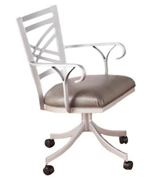 Callee Rebecca Swivel Tilt Caster Arm Dining Chair