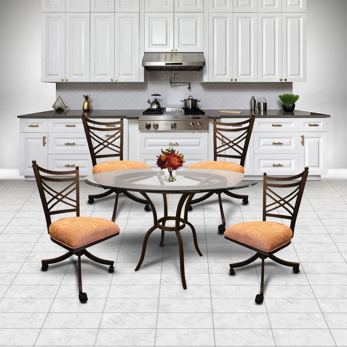 Callee Rochester Swivel Tilt Caster Dining Set