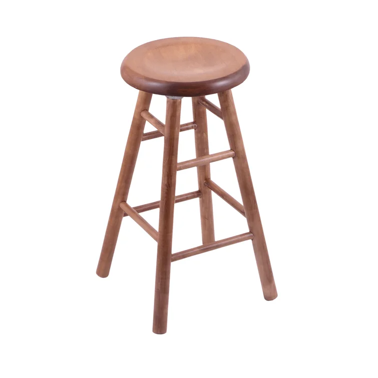 Wenden Commercial Grade Wood Swivel Backless Counter Stool