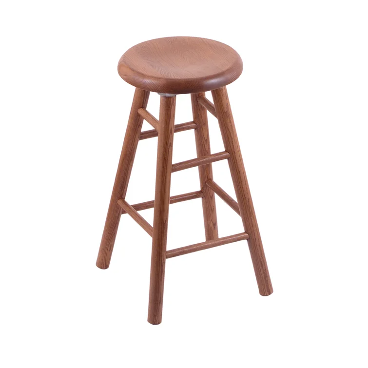 Wenden Commercial Grade Wood Swivel Backless Counter Stool