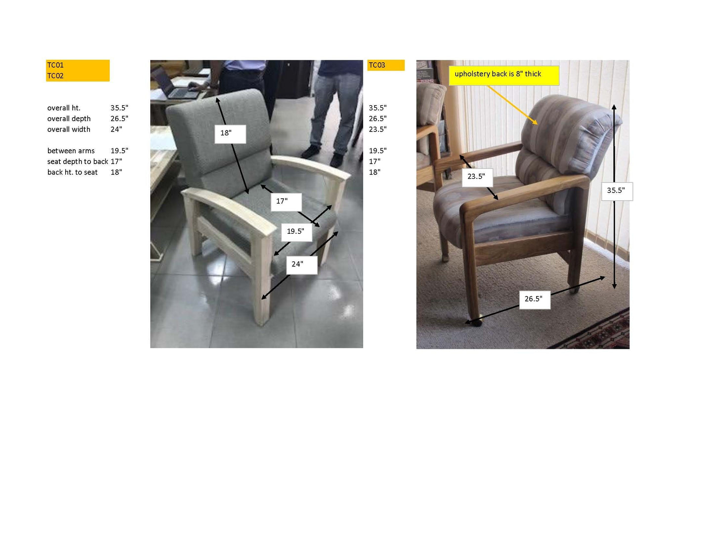 Chromcraft TC03 Contemporary Rocker Caster Dining Theater Chair